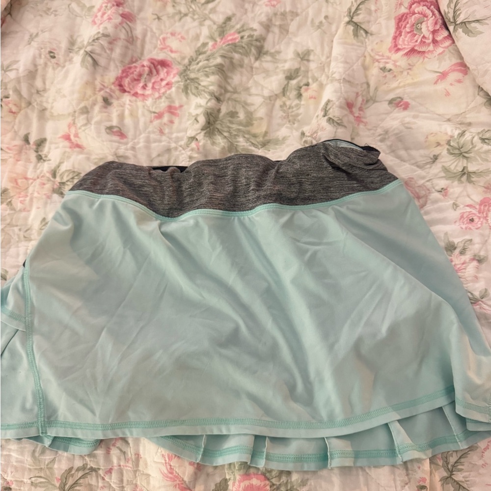 lululemon athletica Light Blue Skirt with Gray Waistband